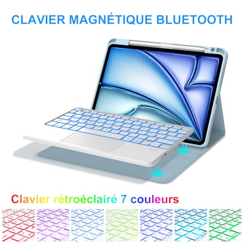 Clavier iPad Air 11 Pouces M4 AZERTY Tactile Bluetooth Français