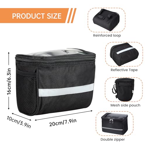 FZSECRIU lenkertasche Fahrrad,fahrradtasche Lenker,Cube ebike Korb,wasserdichte Herren Damen Fahrrad Lenkertasche ,Rennräder, Mountainbikes, Motorradtaschen Zubehör