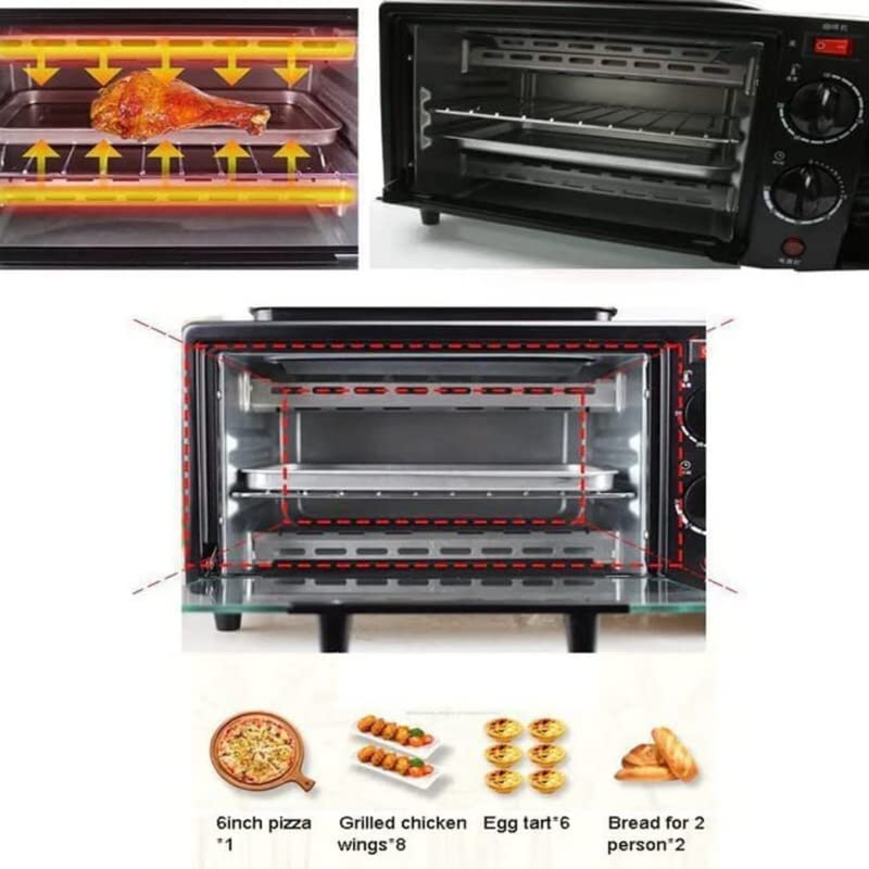 Image of MultiChef Pro 3 in 1 Breakfast Maker With Oven Toaster Griller, Coffee Maker, Frying Pan | Adjustable Temperature & Timer, Bake, Grill & Toast- Black