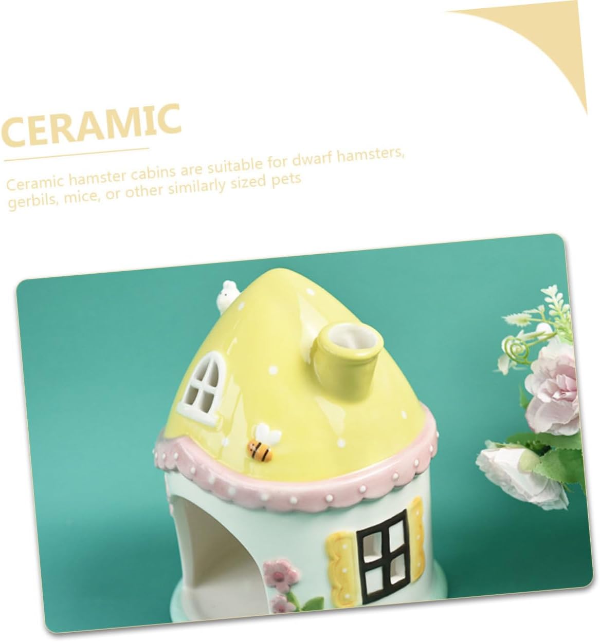 GALPADA Hamster Hideout House for Pets Decorative Castle for Hamsters Mice Gerbils Easy to Clean Safe Resting Place for Animals