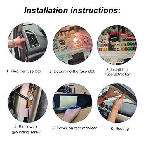 SHYEKYO Kit de fiação rígida Dashcam, kit de fio rígido de câmera espelhada flexível para detector d