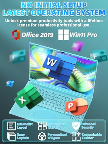 Rumtuk 16" Slim Blue Laptop, 2.5K QHD IPS (2560x1600) Display, In tel N95 Processor,16GB RAM 512GB SSD, 7-Color Backlit Keyboard, Facial Recognition, USB-C, Mini HDMI,Win 11 Pro, for Business & Design - Image 7