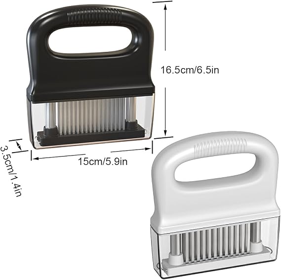 Jaccard Meat Tenderizer Tool Comfortable Handle Easy to Assemble Easy to Clean Gap Residue Meat Tenderizer Machine, White