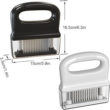 Jaccard Meat Tenderizer Tool Comfortable Handle Easy to Assemble Easy to Clean Gap Residue Meat Tenderizer Machine, White