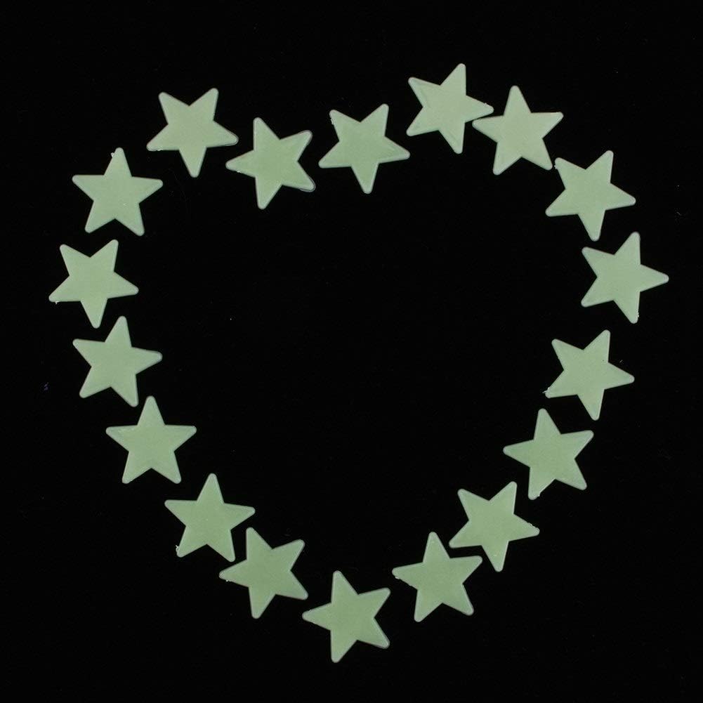 Aigend Star Wall Stickers - 100pcs Glow in the Dark Stars Stickers 3D Luminous Wall Ceiling Stars Stickers Decoration for Baby Kid Nursery Bedroom - Image 4