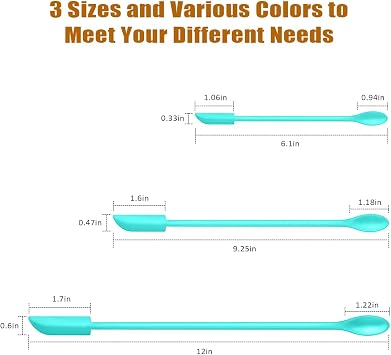 Silicone Spatula Set 6Pcs, Mini Jar Scraper for Makeup & Food