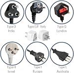 Bates- Adaptateur universel, 4 Pack, Adaptateur de voyage, UK à US Adaptateur de Plug, Connecteur universel, Adapteur de Voyage Universel, adaptateur de Plug Européen à American, Europe à US Adaptateur de prise