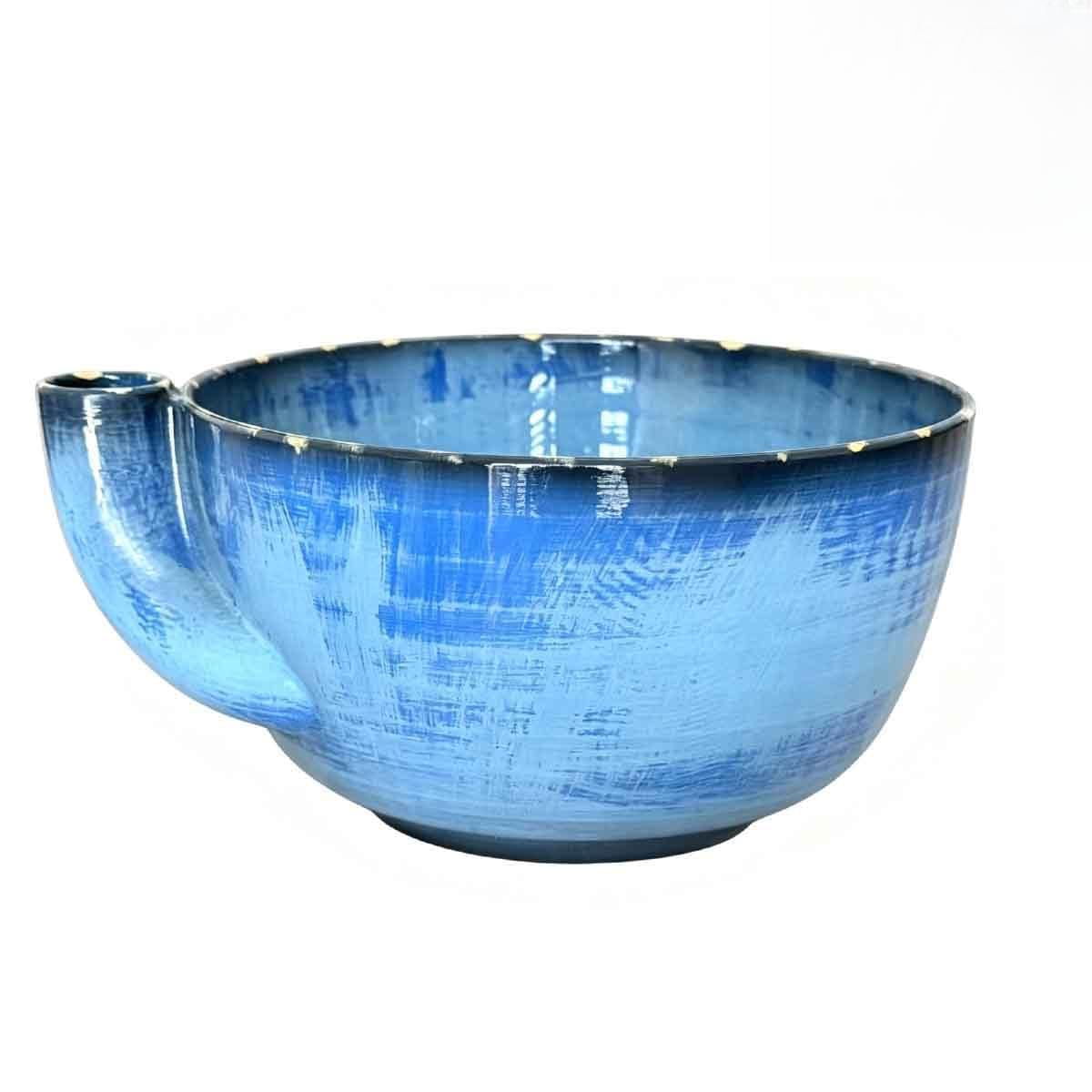 Self Spinning Berry Washing Bowl with Drain Holes,3D Printed 360 Degree Cleaning Fruit Swirl Colander Center Cone,Automatic Quick Kitchen Rinse washer for Berries Vegetables Serving (blue 2)