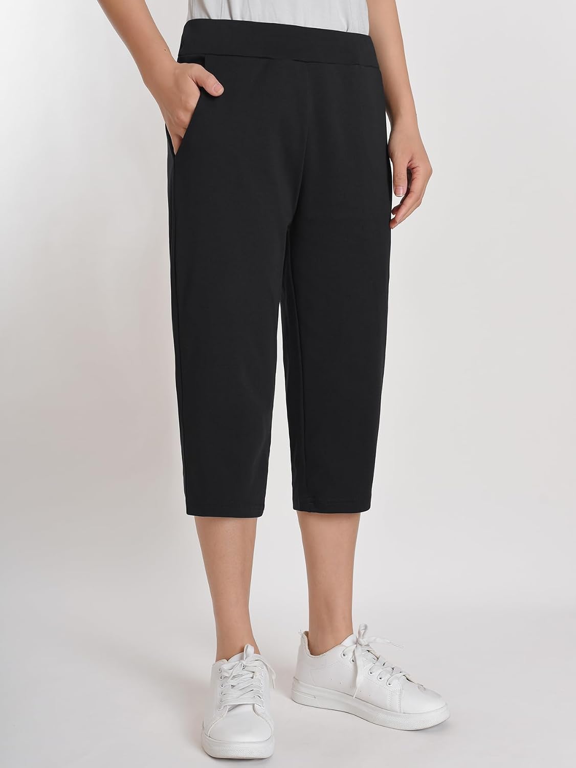 Weintee Women's Petite Knit Capris Petite Length
