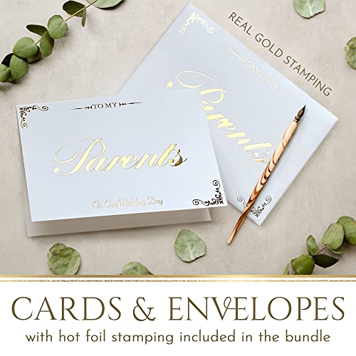 His And Hers Wedding Vow Books With Gold Edges, Vow Book With Gold Foil Stamping Wedding Day Cards, Vows Book With Bonus Velvet Ring Box Included #TOP2