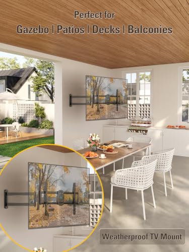 Image of Mounting Dream Outdoor TV Mount Weatherproof Gazebo for 37-55-65-75 Inch TV