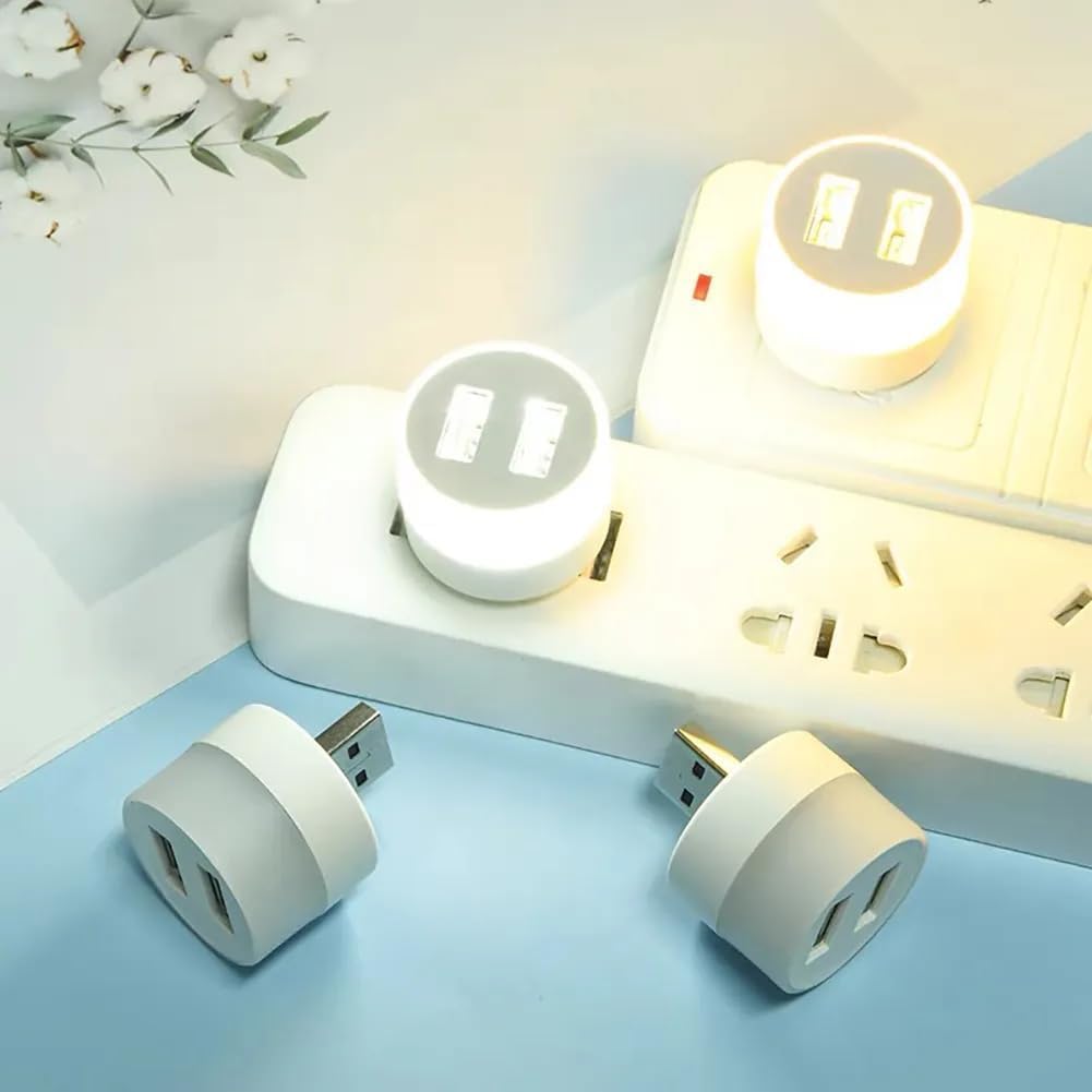 FING 2 in 1 USB Port with Lamp USB Plug Lamp Computer Mobile Power Charging USB Book Lamps, Eye Protection Light Plug-in Mini LED Bulb Portable Compact Night Light, Mini USB LED Lamp (1) (B0CR7K13RW) Amazon Price History, Amazon Price Tracker