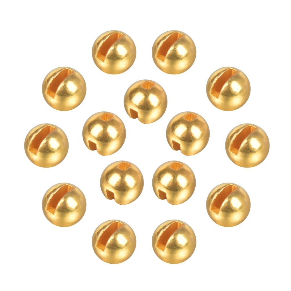 50pcs Tungsten Slotted Beads for Fly Tying, Sink Deeper and Faster 12 Colors/13 Sizes Slotted Tungsten Beads Fly Tying Beads Head Fly Tying Materials