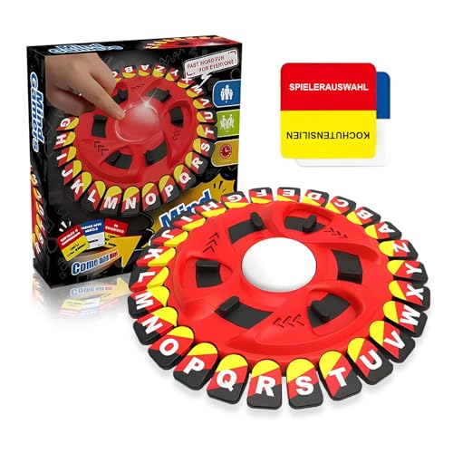 Dongcill Wortspiel Buchstaben,Buchstabenspiel,Brettspiele,Wörterspiel Erwachsene Kinder,Gesellschaftsspiele,Familienspiel 2-8 Personen,Tabletop Spiele,Partyspiele(26 Tasten)