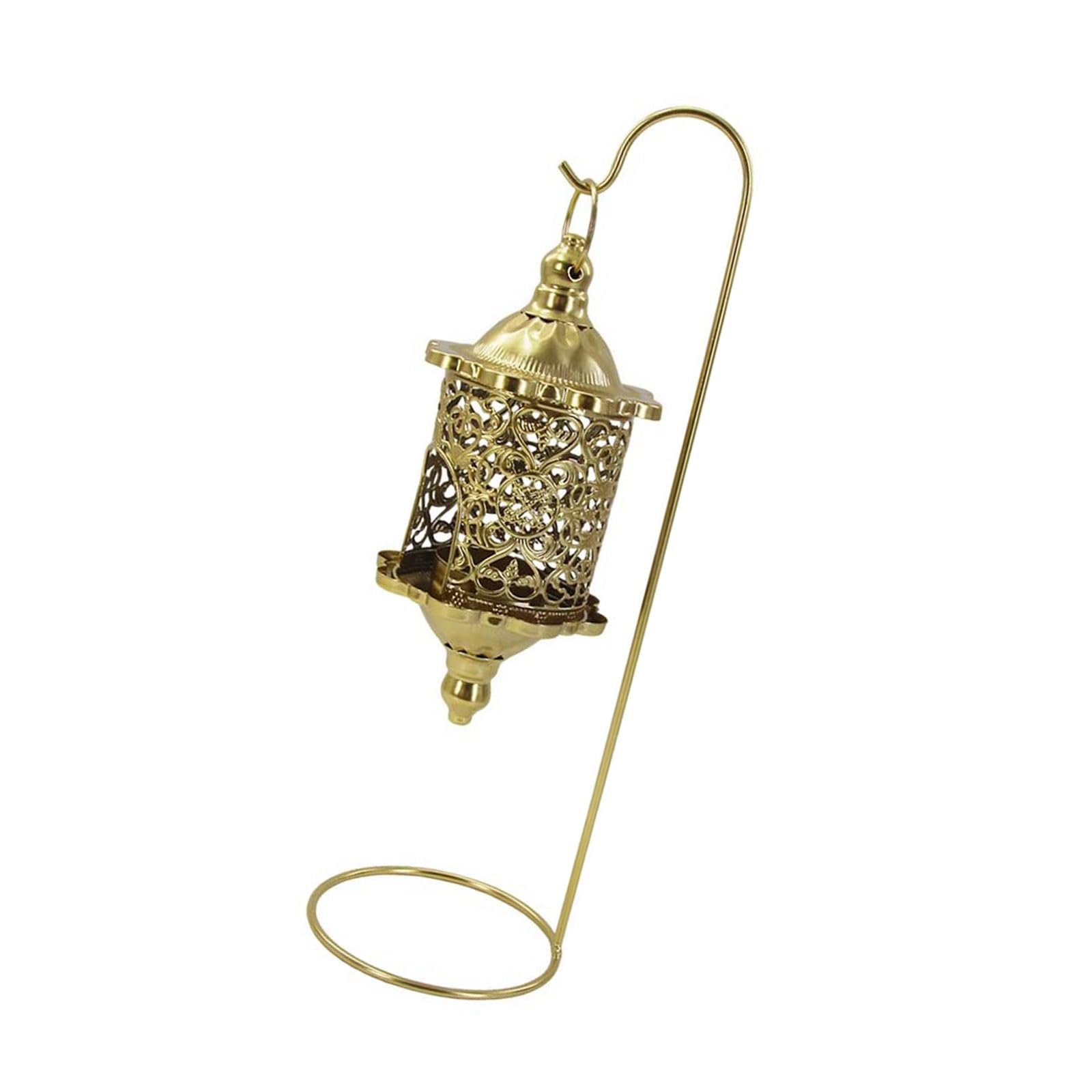 Hanging Tealight Holder Iron Birdcage with Hollow Motifs for Indoor Lighting European Hanging Tealight Candlestick Holders