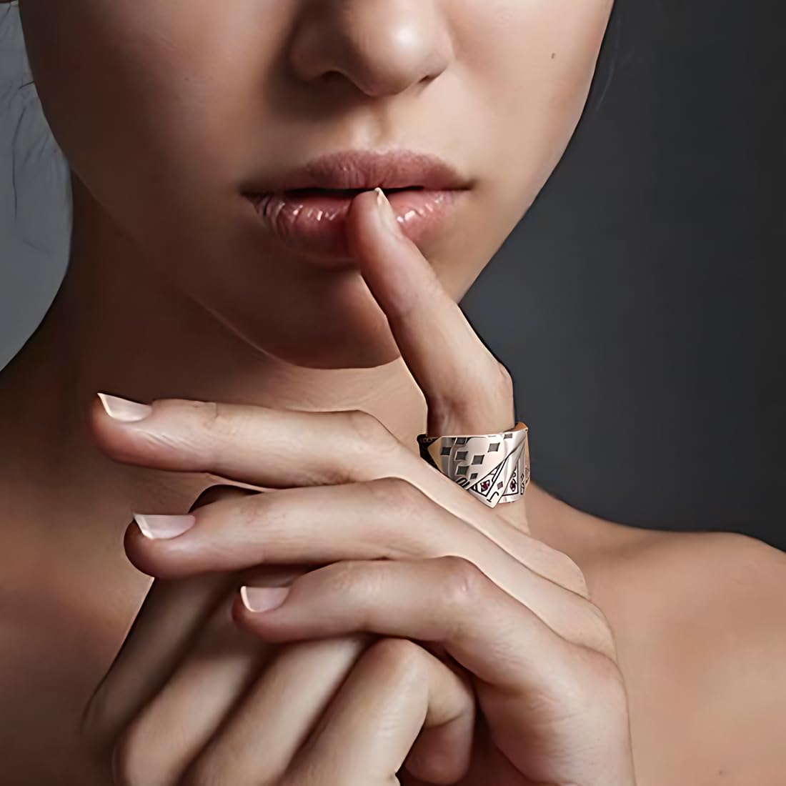 2er Set Herren Ringe Edelstahl - Keltischer Knoten Vintage Ring Verstellbar