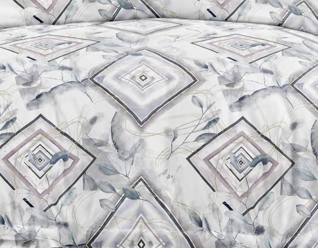 Image of DECOR2ADMIRE 300TC Glace Cotton Printed Super King Size Double Bedsheet with Two Pillow Covers, 108 x 108 Inches or 9 Feet x 9 Feet - (Pastel Flora)