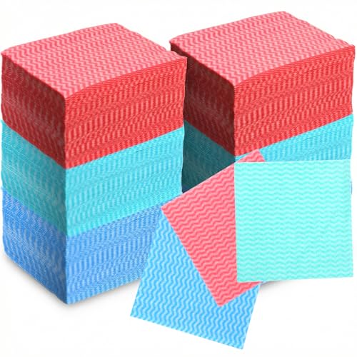 Leooomap 300 Pcs Disposable Dish Cloths, Reusable Cleaning Cloths and Towels, Highly Absorbent Wipes...