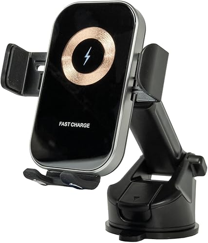 Miniatura 2 de BoxWave Cargador de coche compatible con Samsung Galaxy S23 Ultra - Montaje automático de carga inalámbrica (15 W), cargador de coche inalámbrico Qi