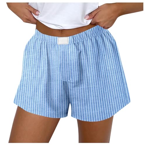 Pantalones cortos de verano para mujer, pantalones cortos para mujer, pantalones cortos para el tiempo libre, pantalones cortos de playa, ligeros, transpirables, a rayas, para exteriores, cortos de - imagen 3