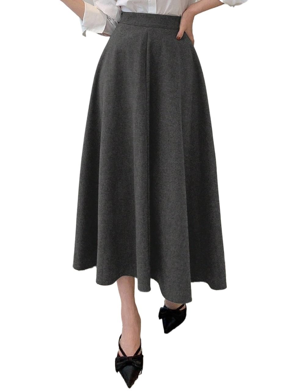 Womens Trendy Skirt High Waist Loose Long Skirt Fall Clothing
