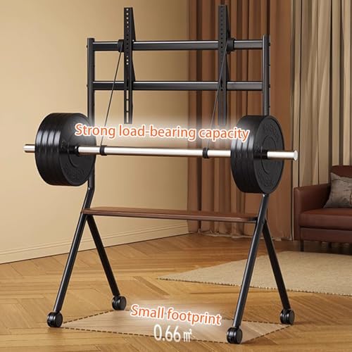 Soporte móvil para TV con ruedas, altura ajustable miniatura 4