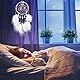 Nice Dream Traumfänger mit LED Licht, Handgemachte Dreamcatcher mit Federn, Maiden Zimmer Schlafzimmer Romantische Dekoration, für Wandbehang Wohnkultur Ornamente Handwerk Weiß