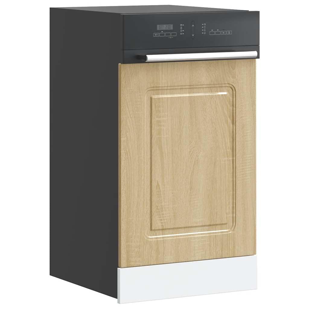 Panel para lavavajillas Kalmar Roble Sonoma 45x1,5x57 cm Mueble de Cocina protección Duradera y fácil de Limpiar diseño Atemporal para Armario, estantería, Vitrina