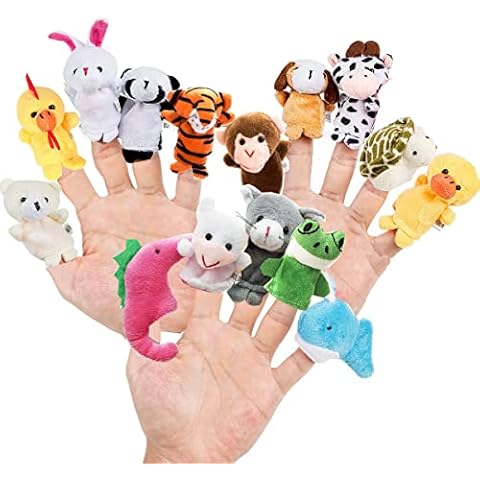 Pack of 15 Animal Finger Puppets for Kids Cover