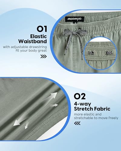 Image of maamgic Men's 5 inch Inseam Shorts Pull-On Relaxed Fit Comfort Stretch Short Shorts with Pocket