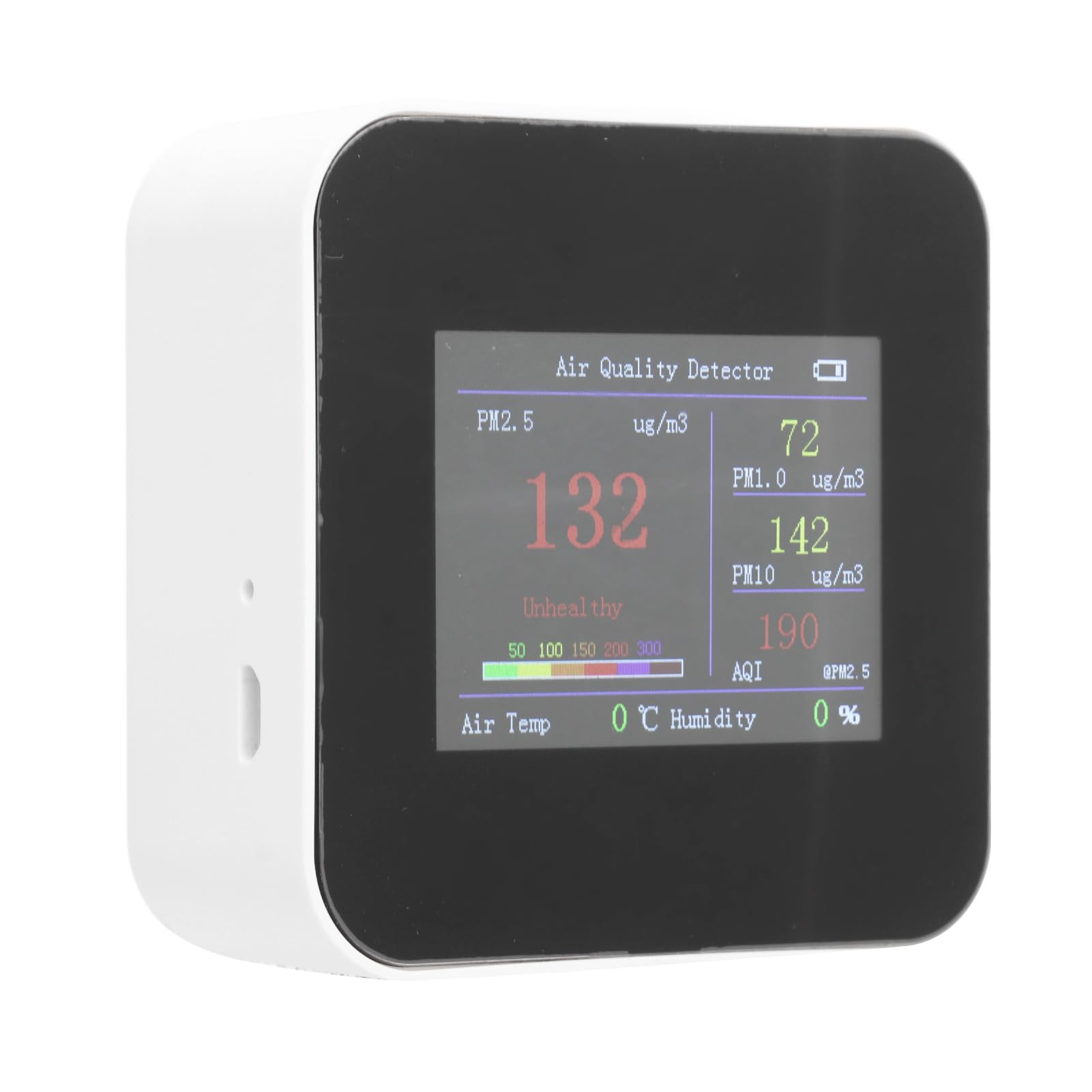 Misuratore della qualità Dell'aria Misuratore Interno Sensore Accurato di Temperatura e umidità per Casa, Ufficio, Scuola Compatto e Portatile (KB1: Monitoraggio PM2.5)