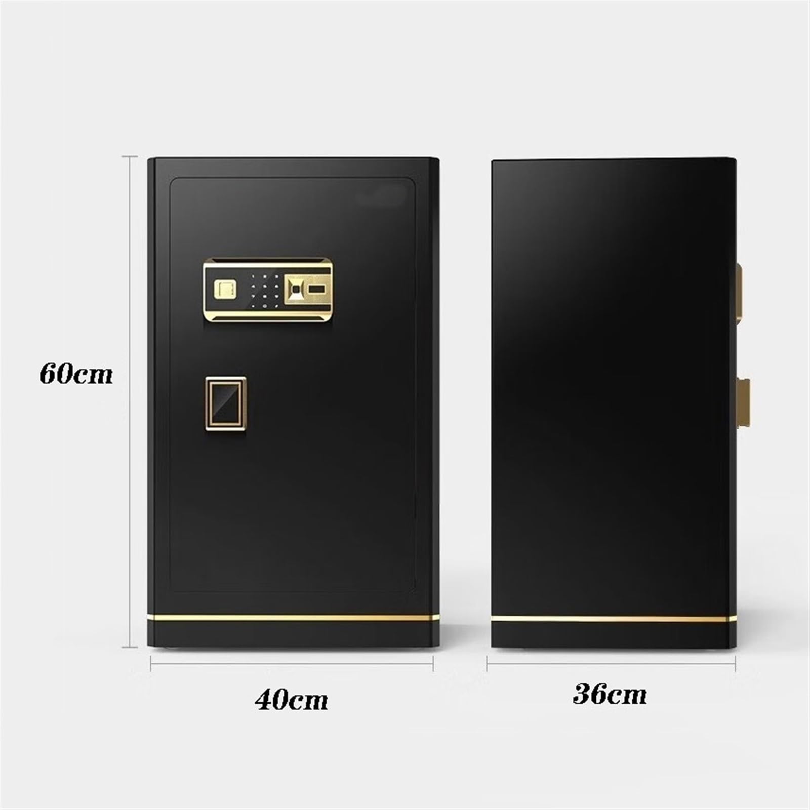 Cassetta di Sicurezza Home Office Porta singola Cassaforte for grandi spazi Cassetta di sicurezza multistrato regolabile Cassette di sicurezza con password in acciaio anti-scasso for impronte digitali