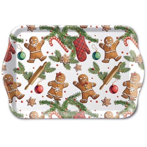 Ambiente Tablett Serviertablett Dekotablett klein 13x21 cm Lebkuchen...