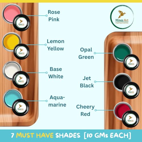 Image of Resin Opaque Pigment Set - 7 Must-Have Epoxy Resin Pigment Shades (10g Each) Color Pigments for Epoxy Resin, Art & Craft | Non-Toxic, Vibrant & Easy to Use