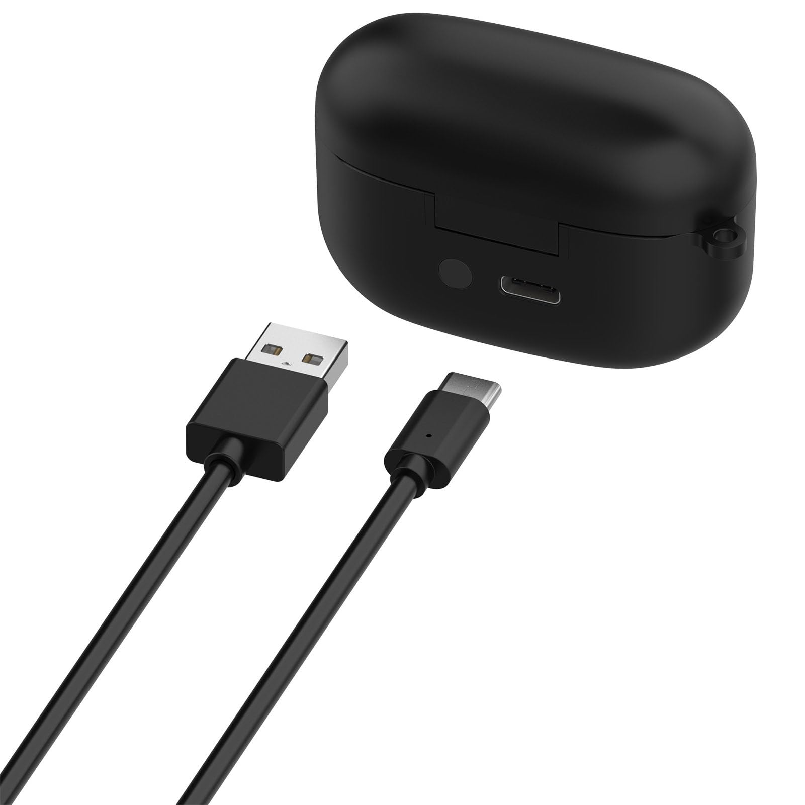 ワイヤレスイヤホン ブラック 本体 充電ケーブル付き Amazon | LinkBuds S 用ワイヤレス充電ケース ノイズキャンセリング