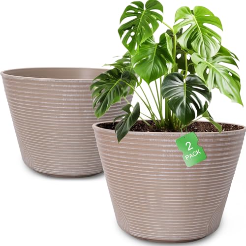 WEICHENGXING 15inch Large Plant Pot 2pack