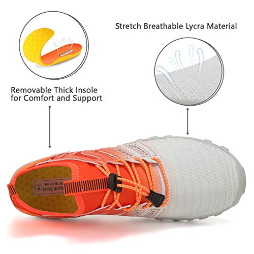 Image of WateLves Water Shoes Mens Womens Barefoot Beach Swim Shoes Quick-Dry Aqua Socks Pool Shoes for Surf Yoga Water Aerobics