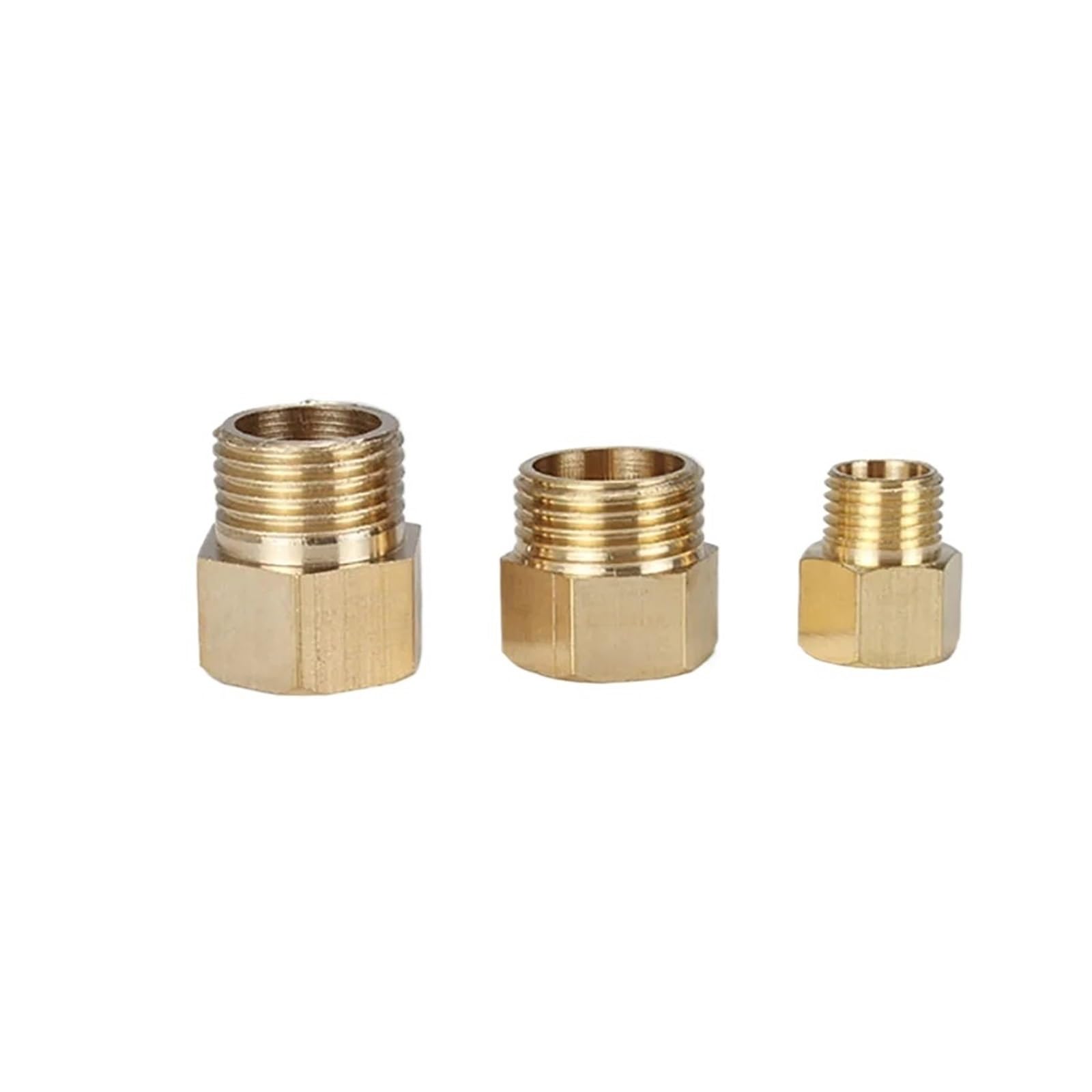 DeVow 1PCS Metric Female to Male Thread M8 M10 M12 M14 M16 M18 M20 Brass Pipe Fitting Adapter Coupler Connector(F M12x1.25-M BSP1l4)