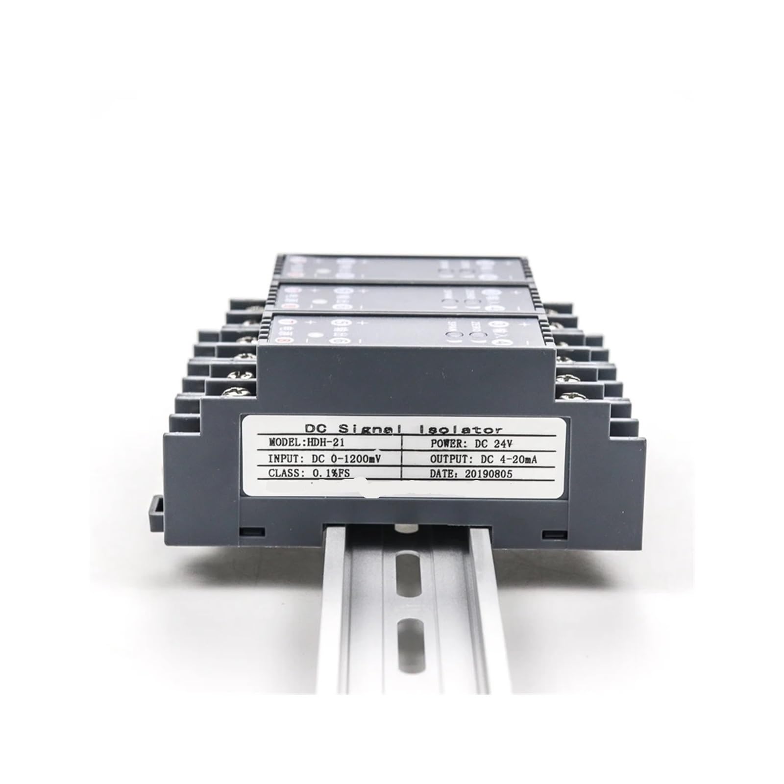 KSZHZYMGX 1pcs Resistance Transmitter Potential Isolator Current Voltage 4-20mA Signal Converter 25.4X108X47mm(24Vdc,4-20mA)