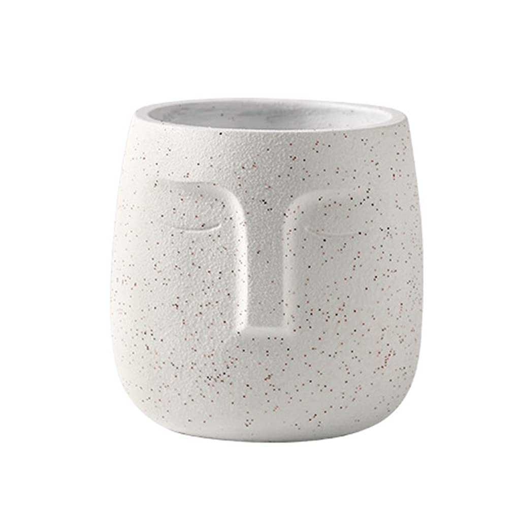 Nordic Human Face Ceramic Vase Flowerpot Succulent Green Plant Pot