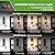 CRIRY 15.3" Large Motion Sensor Outdoor Wall Lights 2Pack, Dusk to Dawn Porch Lights Outdoor Wall Sconces,3 Lighting Modes Black Exterior Lighting Fixtures, Outside Lanterns for House Garage,None-Bulb