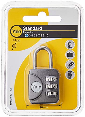 Preisvergleich Produktbild Yale Kombinationshangschloss, 28 mm, Grau