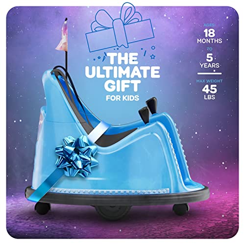 bumper buddy ride on electric car for kids amp toddlers 12v 2-speed ages 1 2 3 4 5 year old boys - remote control baby boy riding bumping toy gifts cars toys gift toddler 12-18 months age kid