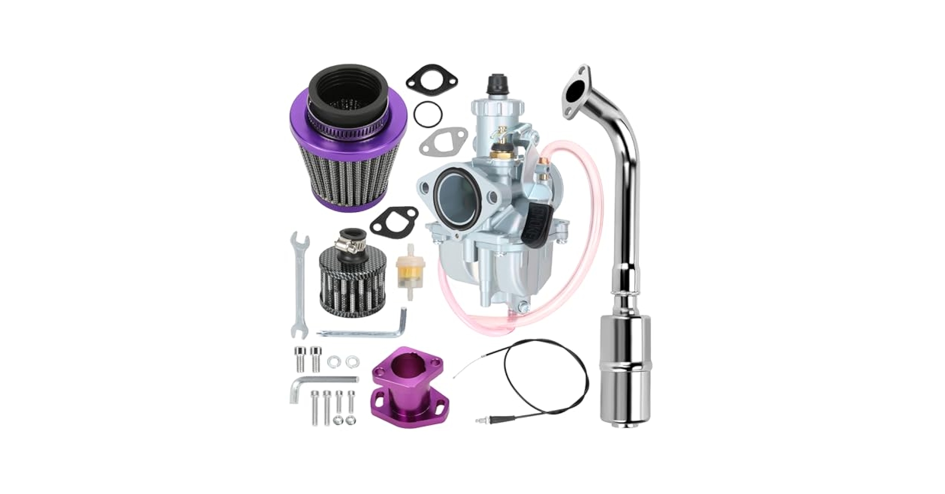 Amazon.com: YOXUFA 212cc Carburetor Exhaust Header Muffler