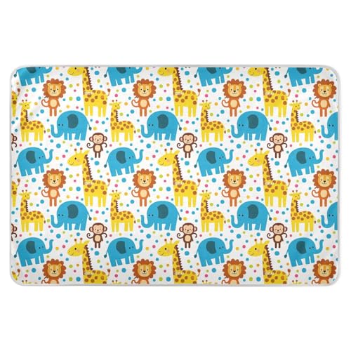 Trendy Polka Dot Animal Elephant Giraffe Potty Training Pad Soft Absorbent Underpads Wetting Cover Machine Washable Cradle for Toddler Kids , 52