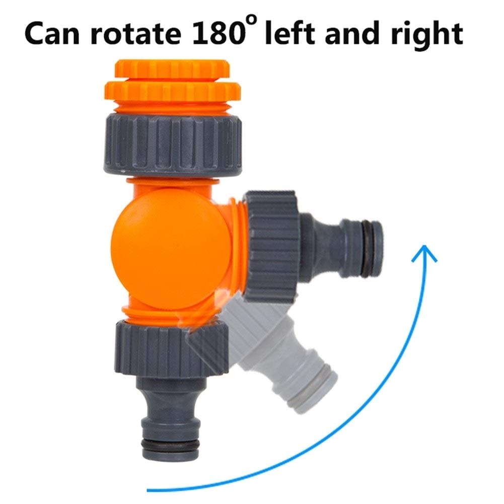 Connettore rapido per valvola di irrigazione da giardino pieghevole Raccordi per tubi flessibili a rotazione libera splitter Separatore del rubinetto dell'acqua Connettore per l'acqua di irri