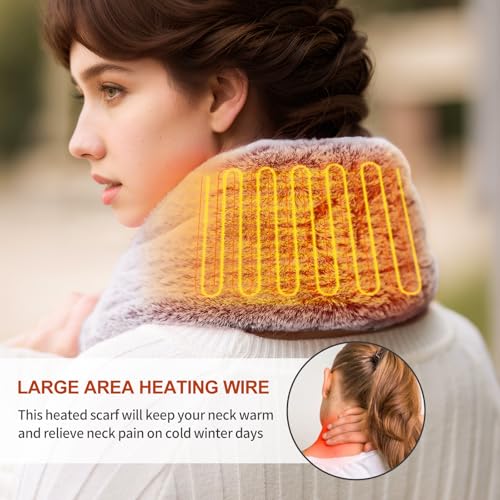 Heated Scarf for Women & Men - Rechargeable Electric Heating Scarf, 4000mAh Power Bank Included, Neck Warmer2