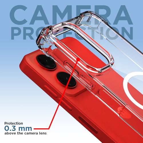 Image of Amazon Basics Back Cover for Motorola Moto G35 5G Mag-Safe Shockproof PC + TPU Protective Case Magnetic Support Bumper Case (Transparent Mag-Safe)
