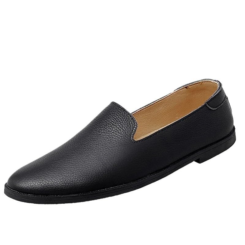 Men's Genuine Leather Loafers, Slip-On Moccasins for Party, Wedding & Driving, Comfortable Casual Dress Shoes for Men