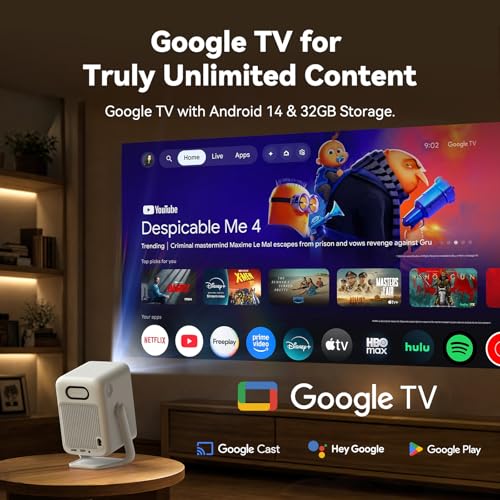 Image of Wanbo T2 Ultra 2026 Smart Projector, Google TV 14, Sealed Optical Engine